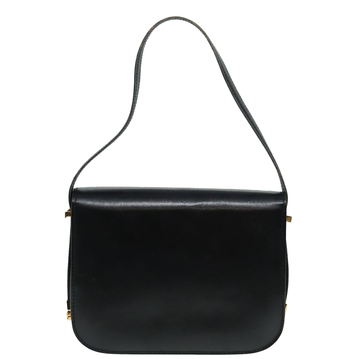 BALENCIAGA Shoulder Bag Leather Black Auth 90828