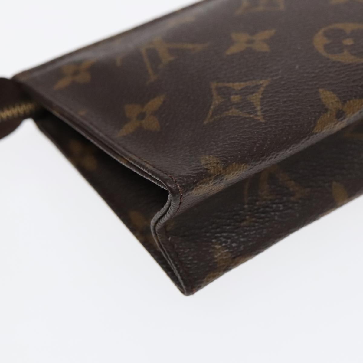 LOUIS VUITTON Monogram Poche Toilette 15 Pouch M47546 LV Auth 90876