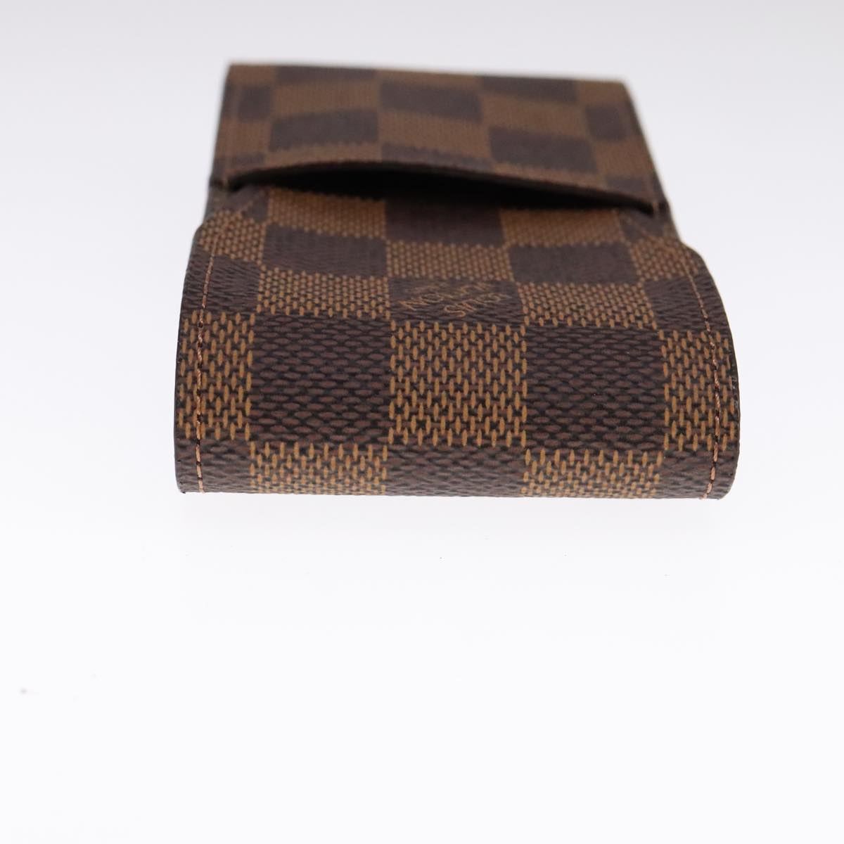 LOUIS VUITTON Damier Ebene Etui Cigarette Case N63024 LV Auth 90907