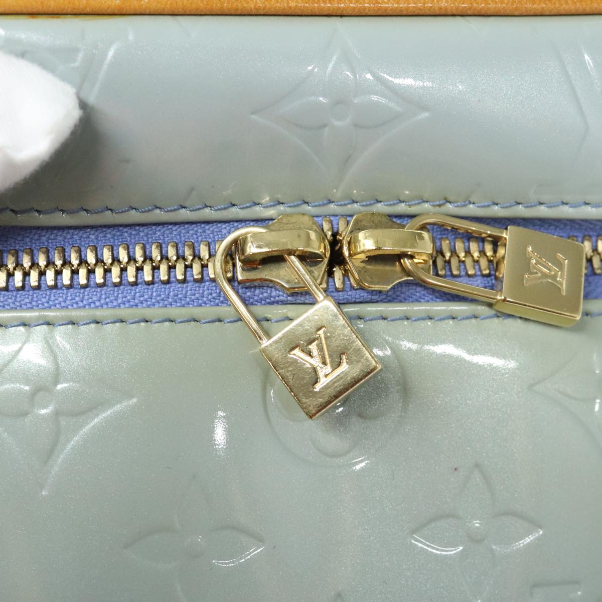 LOUIS VUITTON Monogram Vernis Sullivan Vertical Bag Lavande M91258 LV Auth 90945