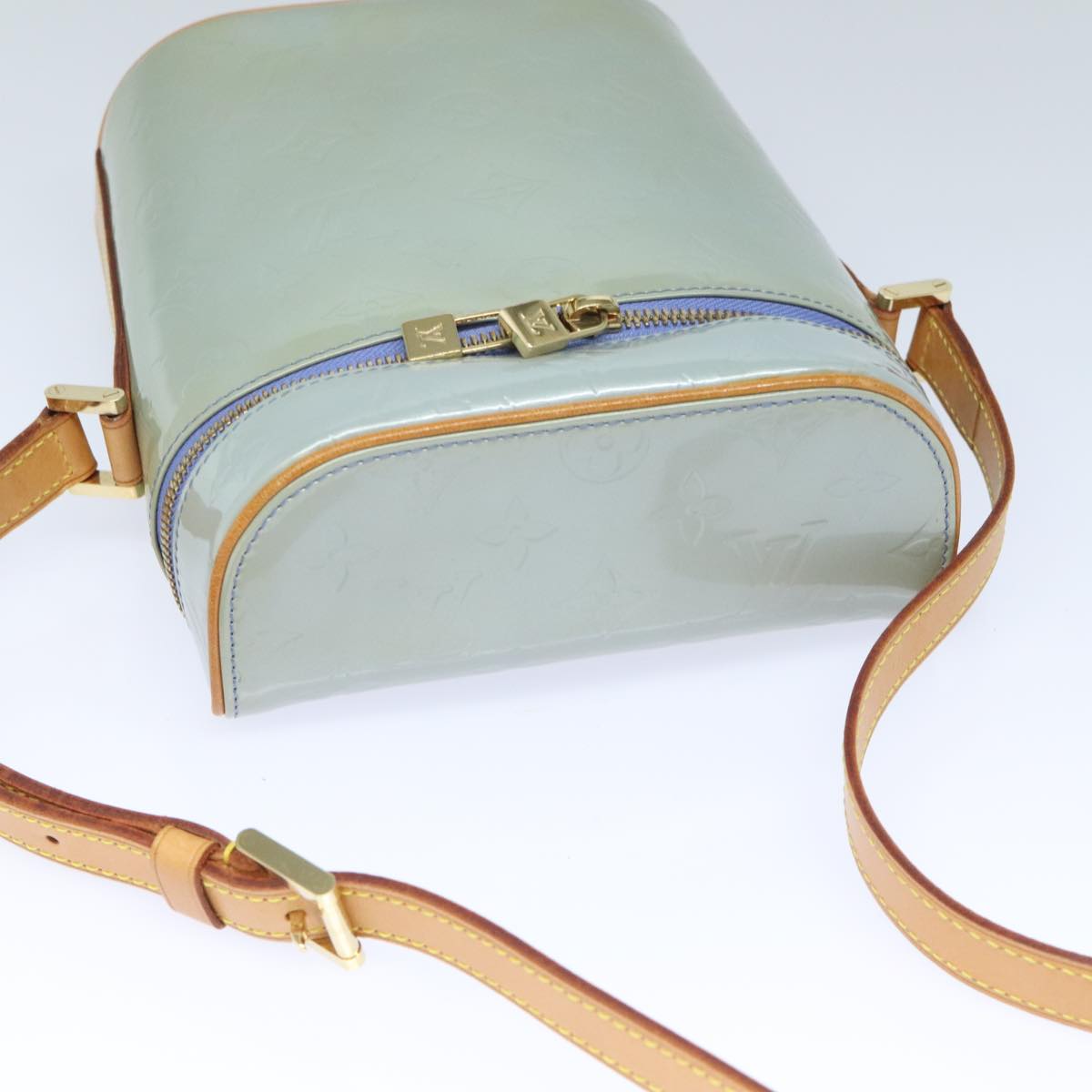 LOUIS VUITTON Monogram Vernis Sullivan Vertical Bag Lavande M91258 LV Auth 90945