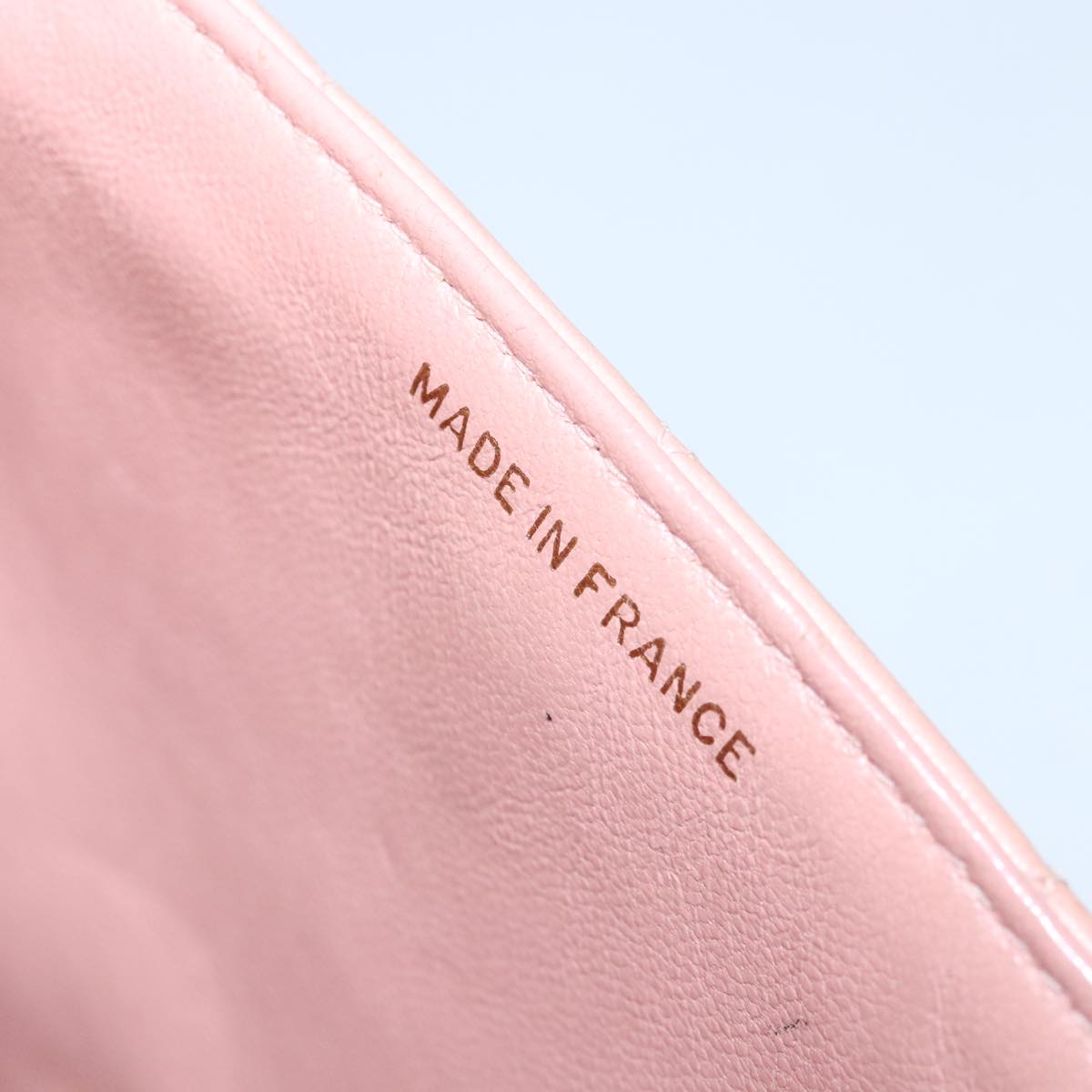 CHANEL Parent Child Bag Hand Bag Lamb Skin Pink Gold CC Auth 90957SAV