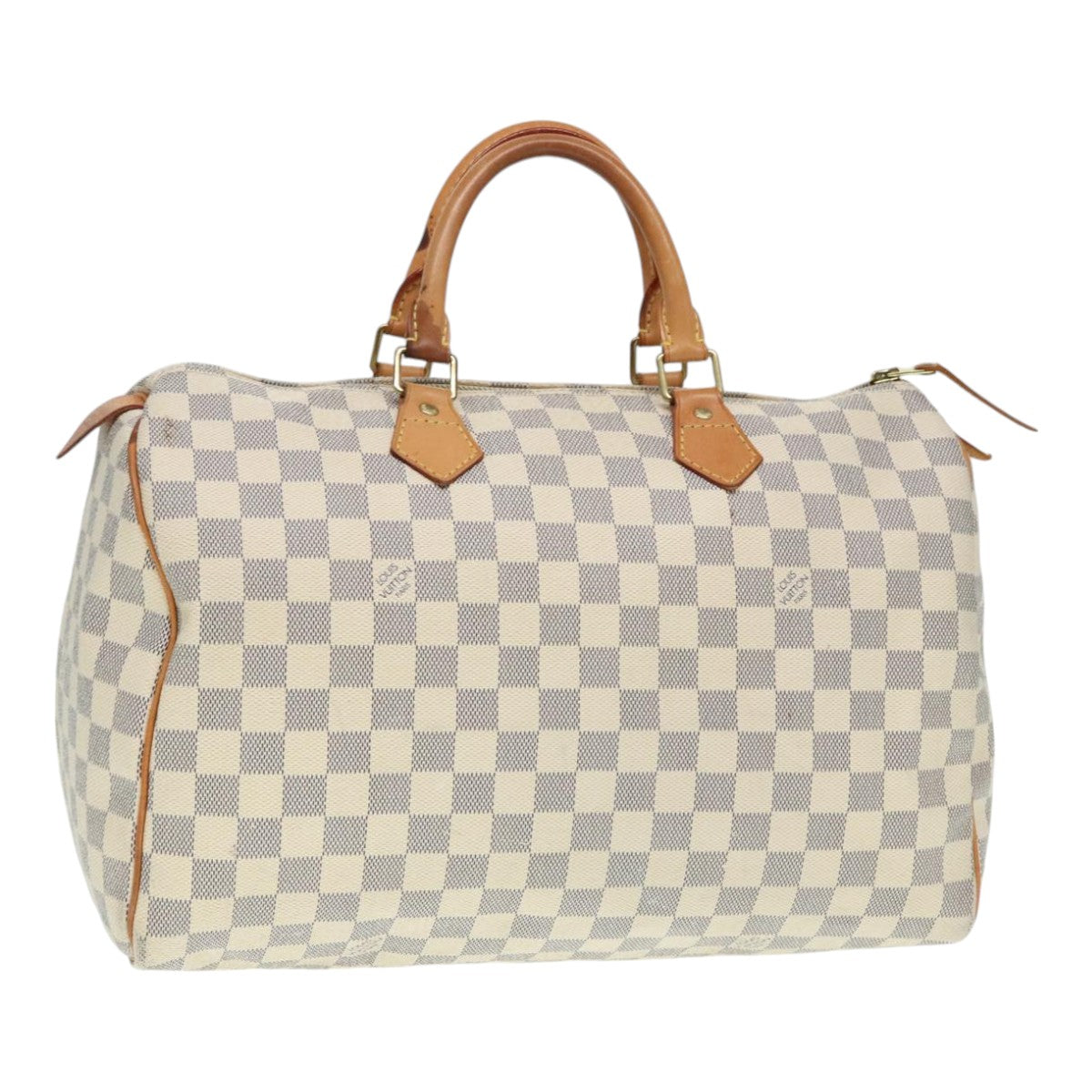 LOUIS VUITTON Damier Azur Speedy 35 Hand Bag N41535 LV Auth 90966