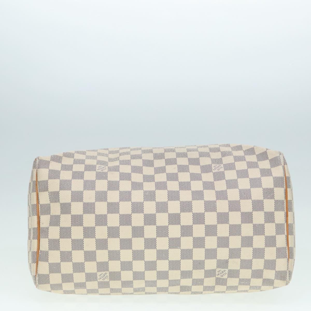 LOUIS VUITTON Damier Azur Speedy 35 Hand Bag N41535 LV Auth 90966