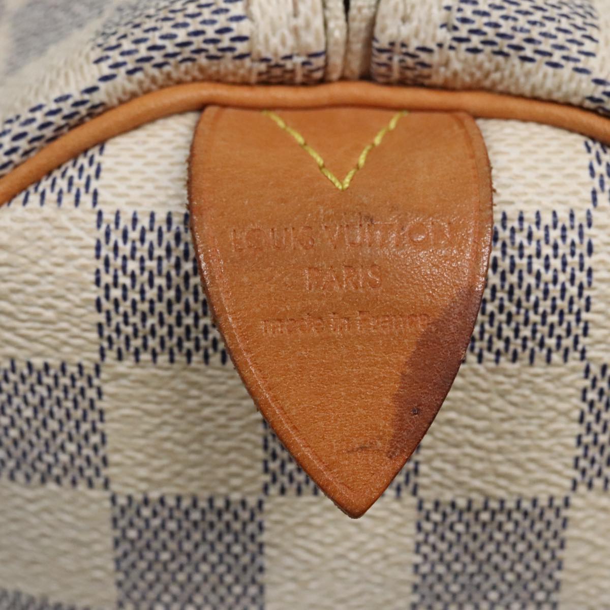 LOUIS VUITTON Damier Azur Speedy 35 Hand Bag N41535 LV Auth 90966