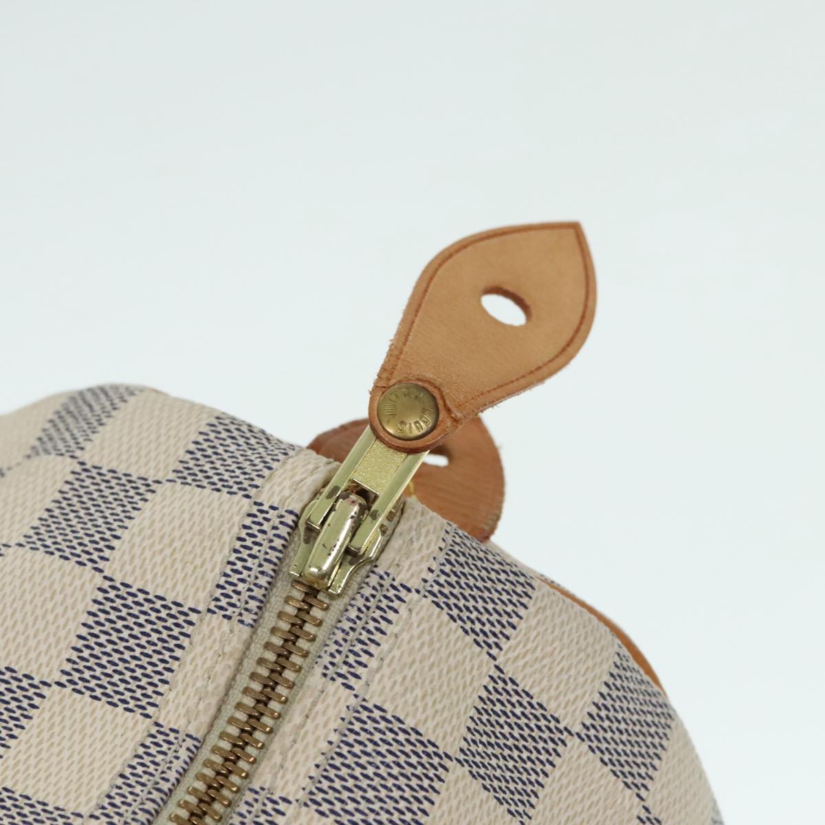 LOUIS VUITTON Damier Azur Speedy 35 Hand Bag N41535 LV Auth 90966