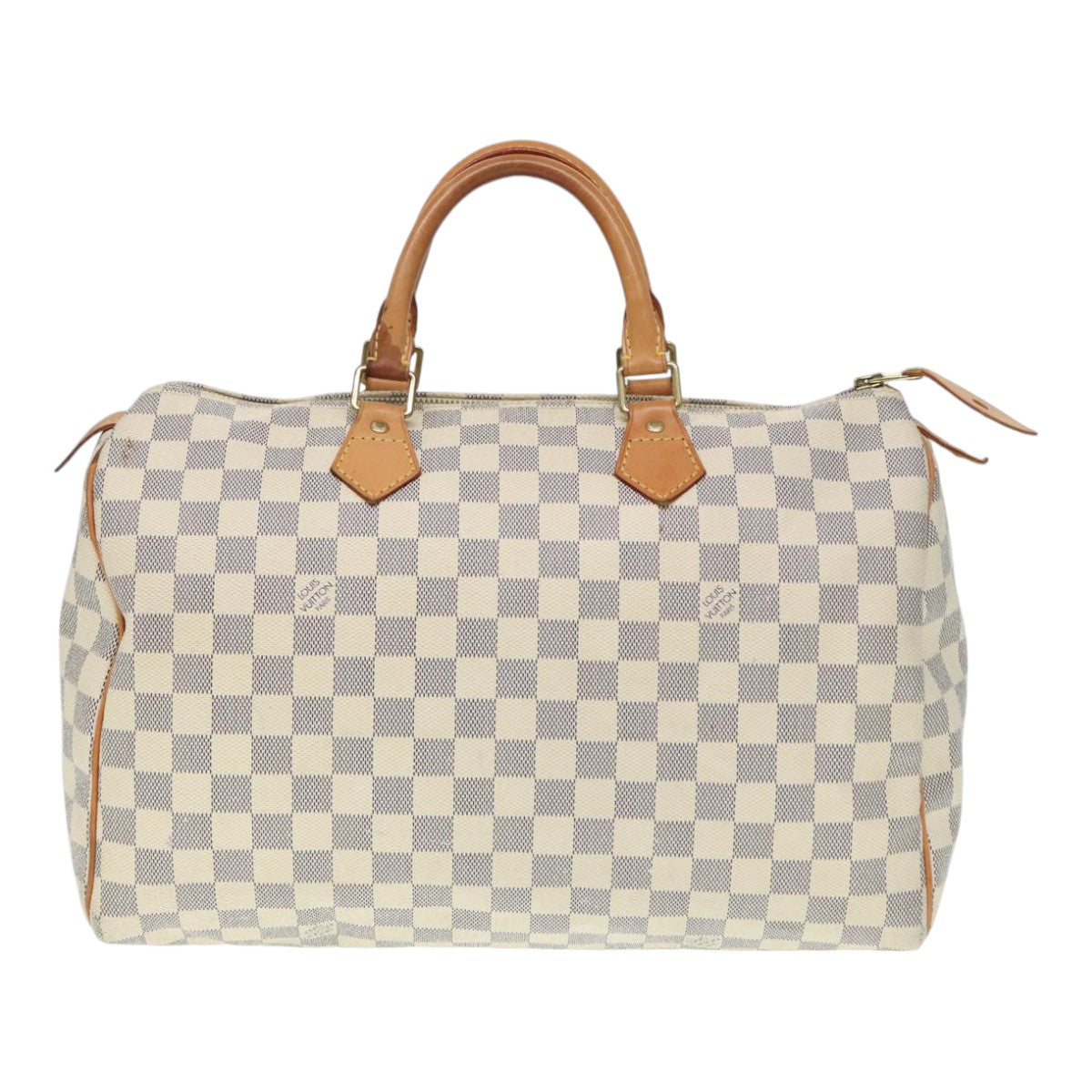 LOUIS VUITTON Damier Azur Speedy 35 Hand Bag N41535 LV Auth 90966