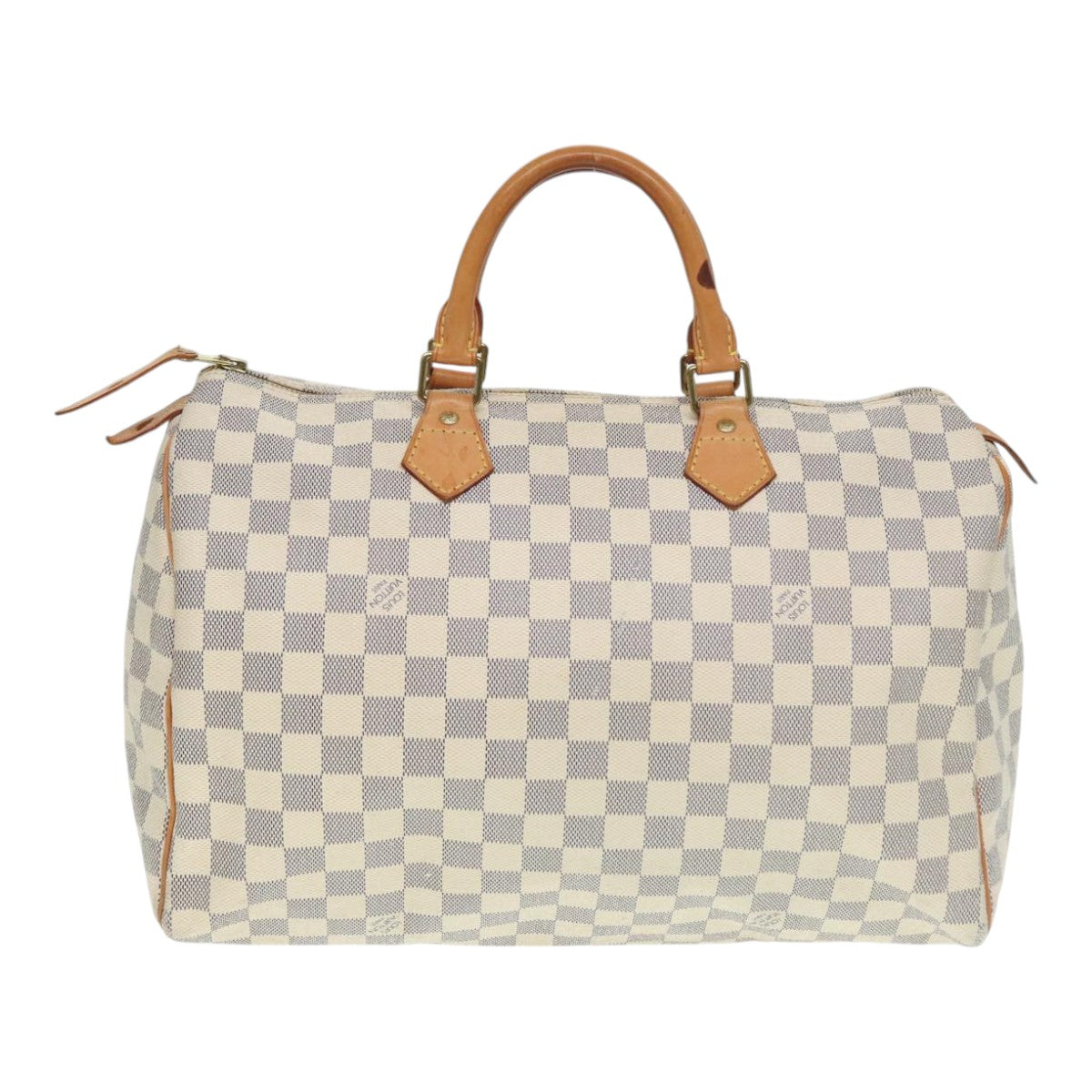 LOUIS VUITTON Damier Azur Speedy 35 Hand Bag N41535 LV Auth 90966