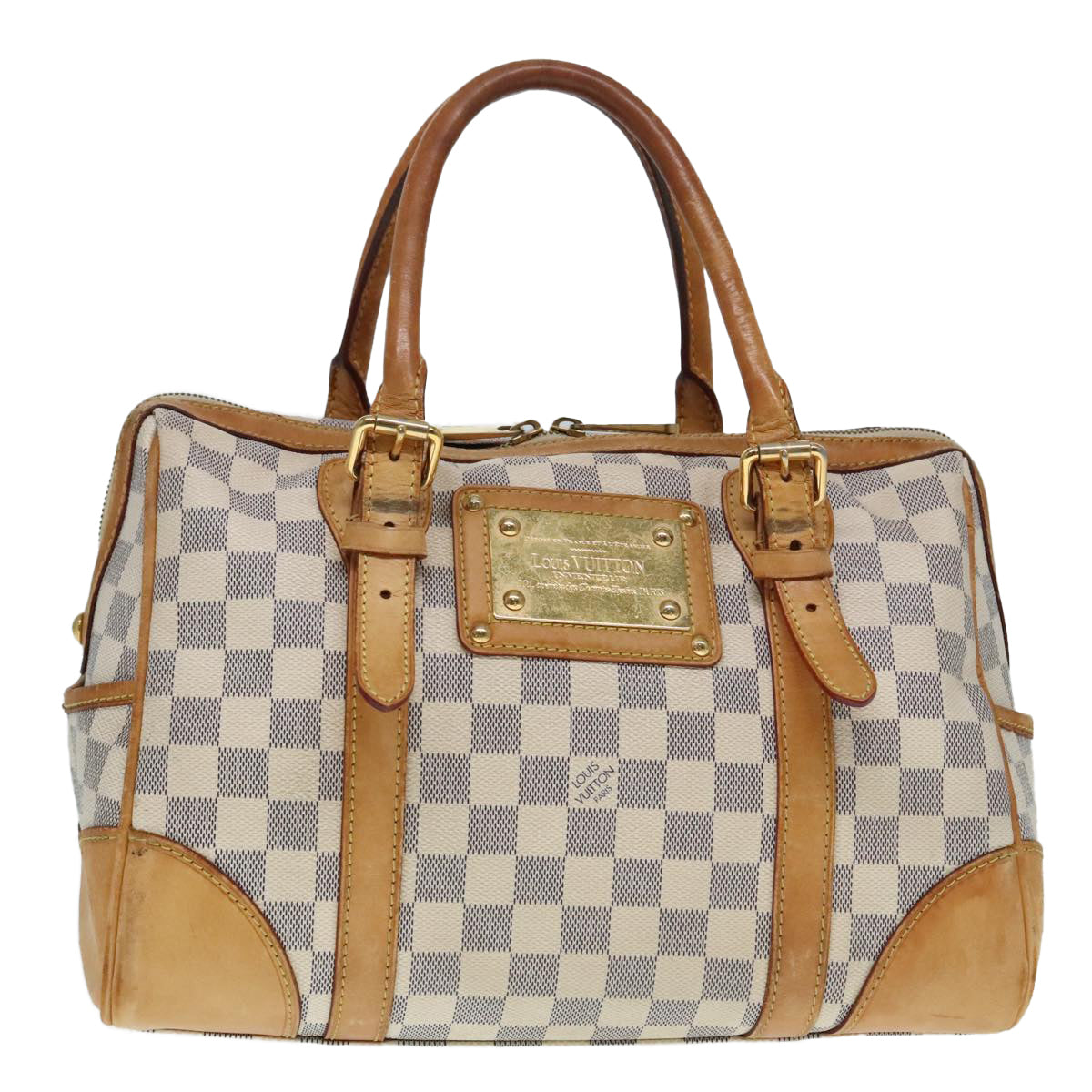 LOUIS VUITTON Damier Azur Berkeley Hand Bag N52001 LV Auth 90984