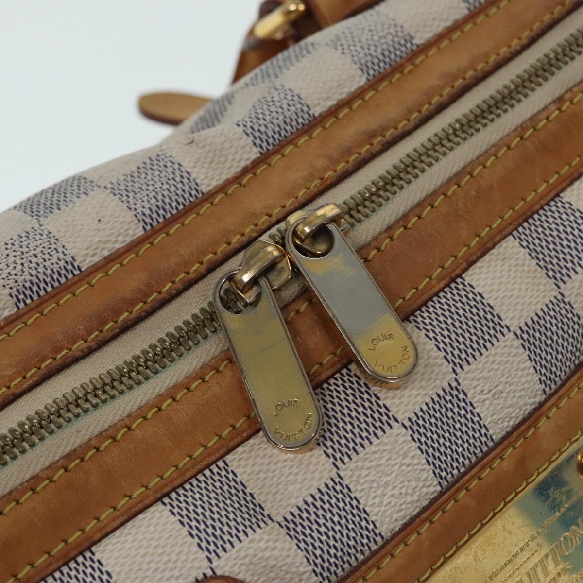 LOUIS VUITTON Damier Azur Berkeley Hand Bag N52001 LV Auth 90984