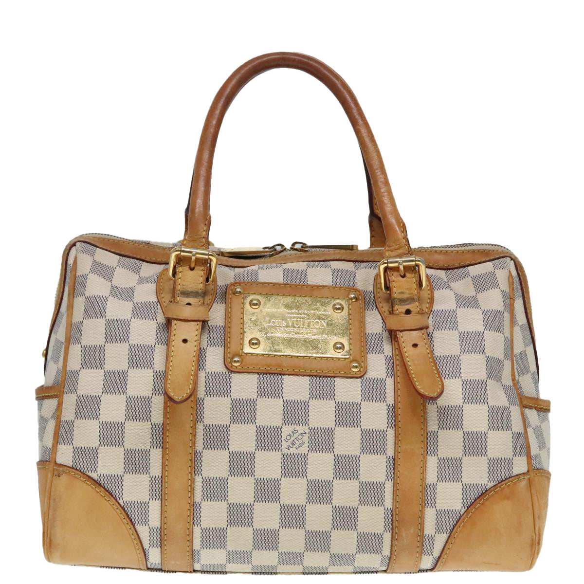 LOUIS VUITTON Damier Azur Berkeley Hand Bag N52001 LV Auth 90984