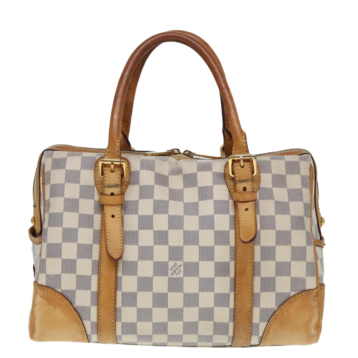 LOUIS VUITTON Damier Azur Berkeley Hand Bag N52001 LV Auth 90984