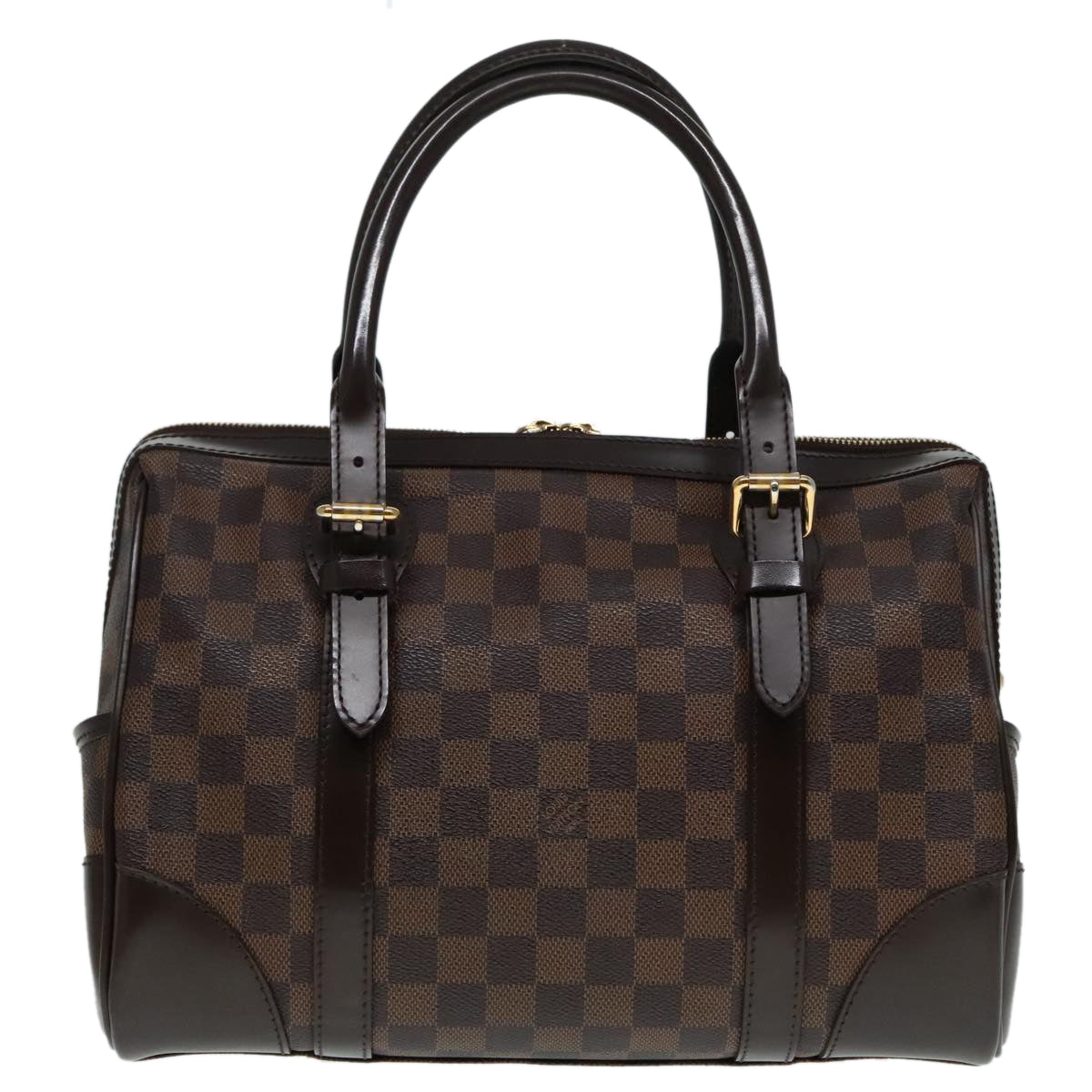 LOUIS VUITTON Damier Ebene Berkeley Hand Bag N52000 LV Auth 90985