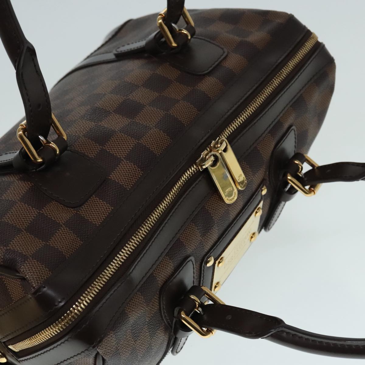 LOUIS VUITTON Damier Ebene Berkeley Hand Bag N52000 LV Auth 90985