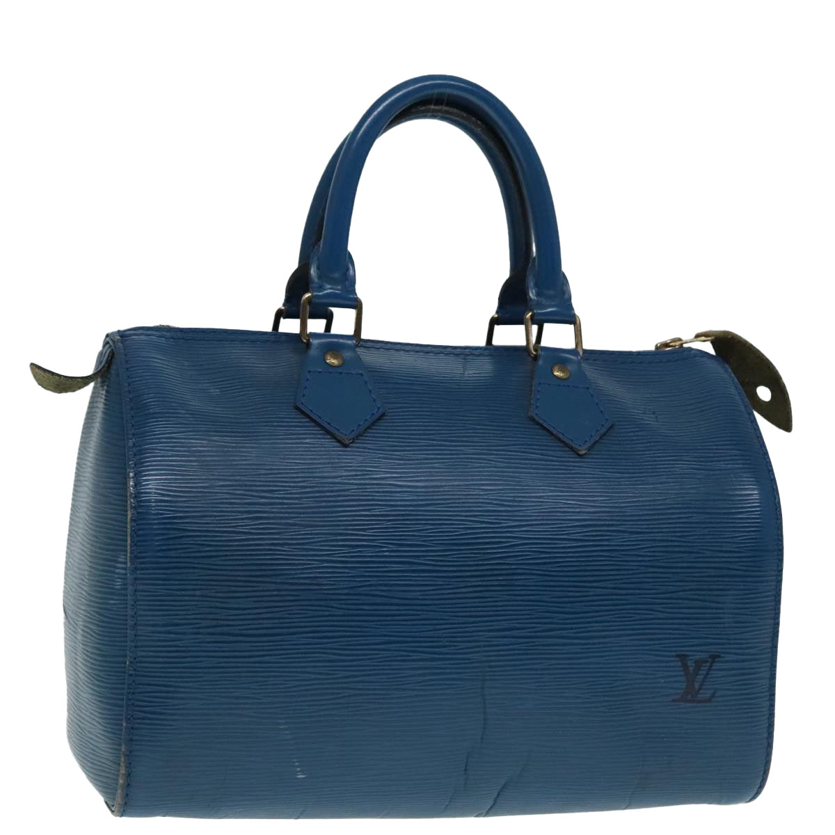 LOUIS VUITTON Epi Speedy 25 Hand Bag Toledo Blue M43015 LV Auth 90988