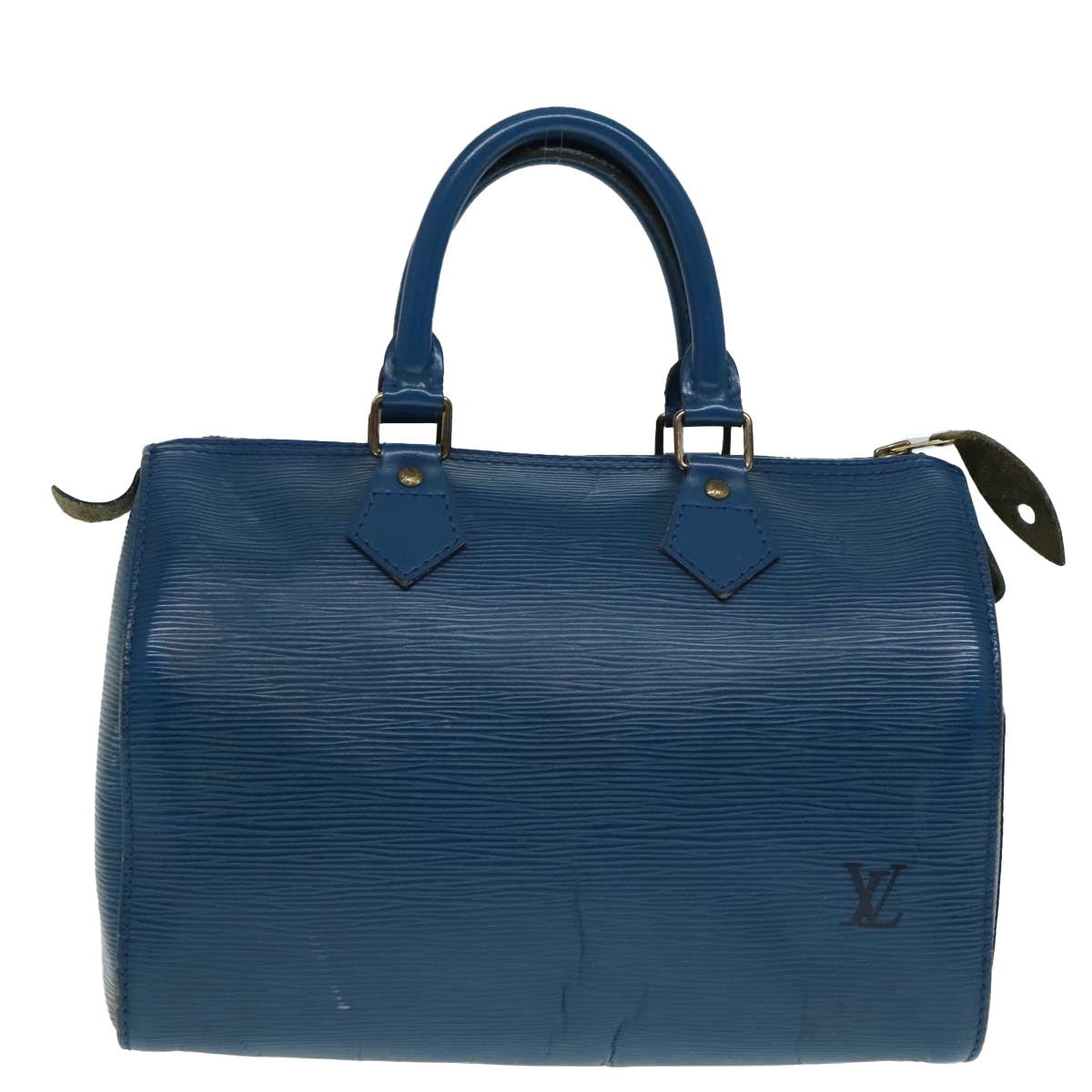 LOUIS VUITTON Epi Speedy 25 Hand Bag Toledo Blue M43015 LV Auth 90988