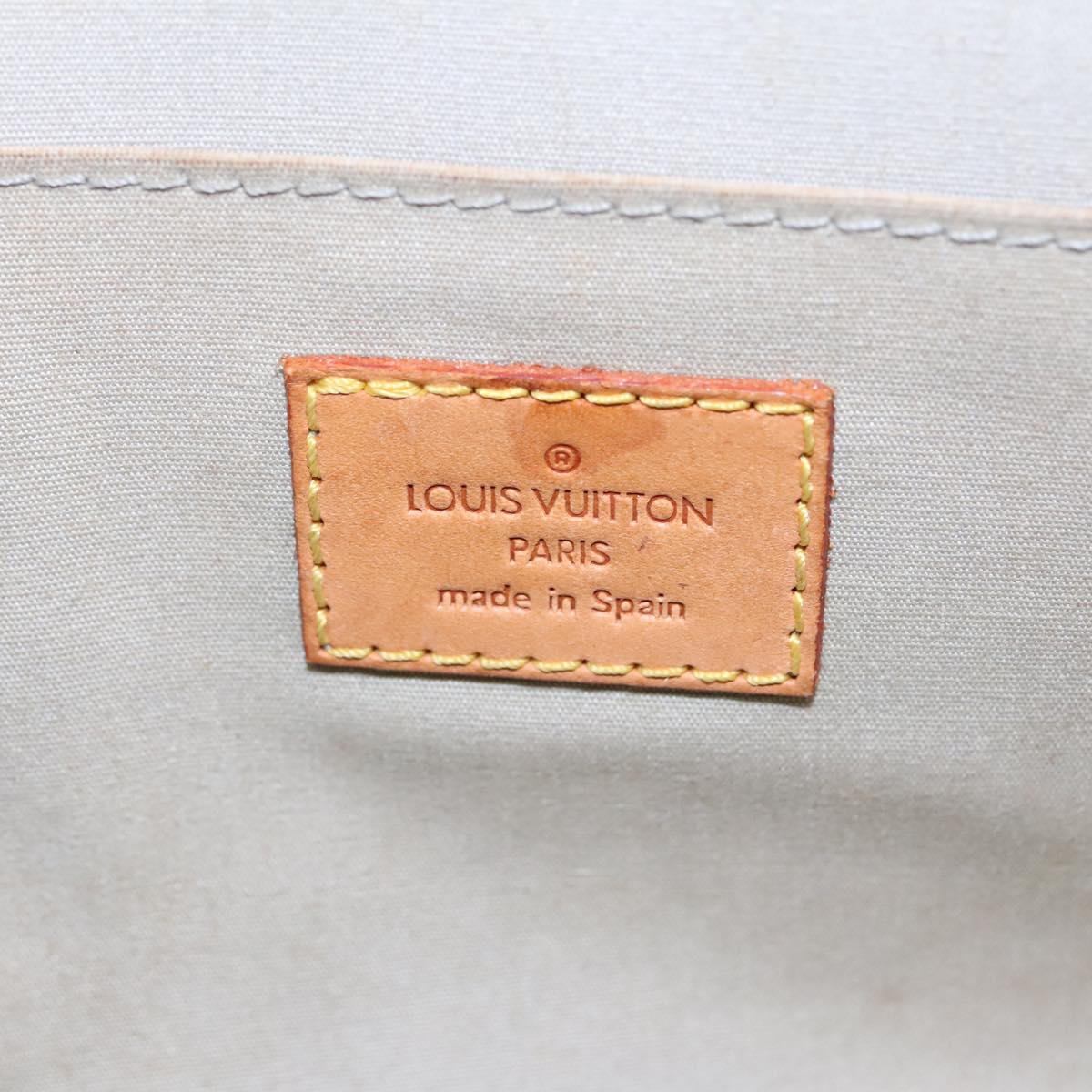 LOUIS VUITTON Monogram Vernis Roxbury Drive Hand Bag Perle M91374 LV Auth 91051