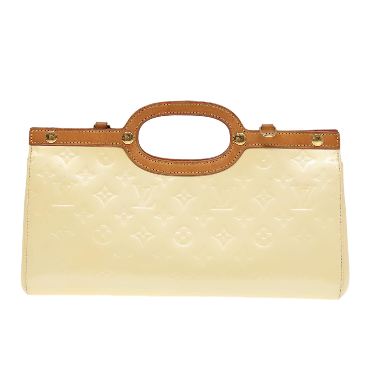 LOUIS VUITTON Monogram Vernis Roxbury Drive Hand Bag Perle M91374 LV Auth 91051