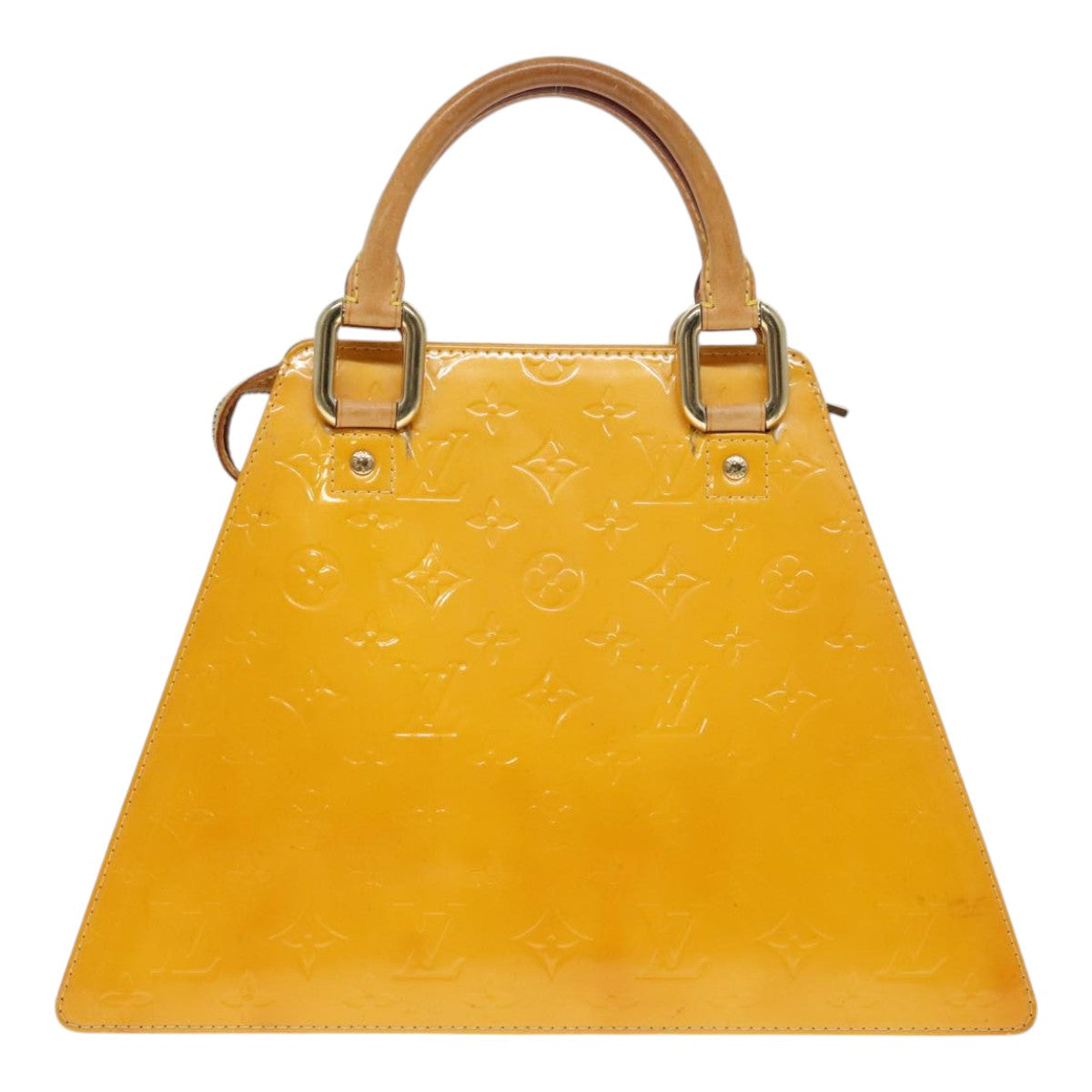 LOUIS VUITTON Monogram Vernis Forsyth Hand Bag Jaune M91112 LV Auth 91060