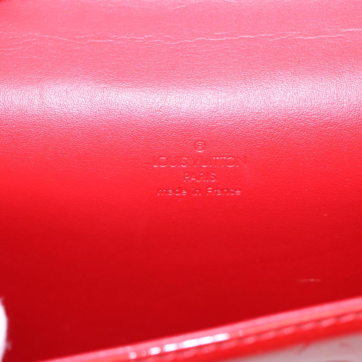 LOUIS VUITTON Monogram Vernis Spring Street Hand Bag Red M91135 LV Auth 91063