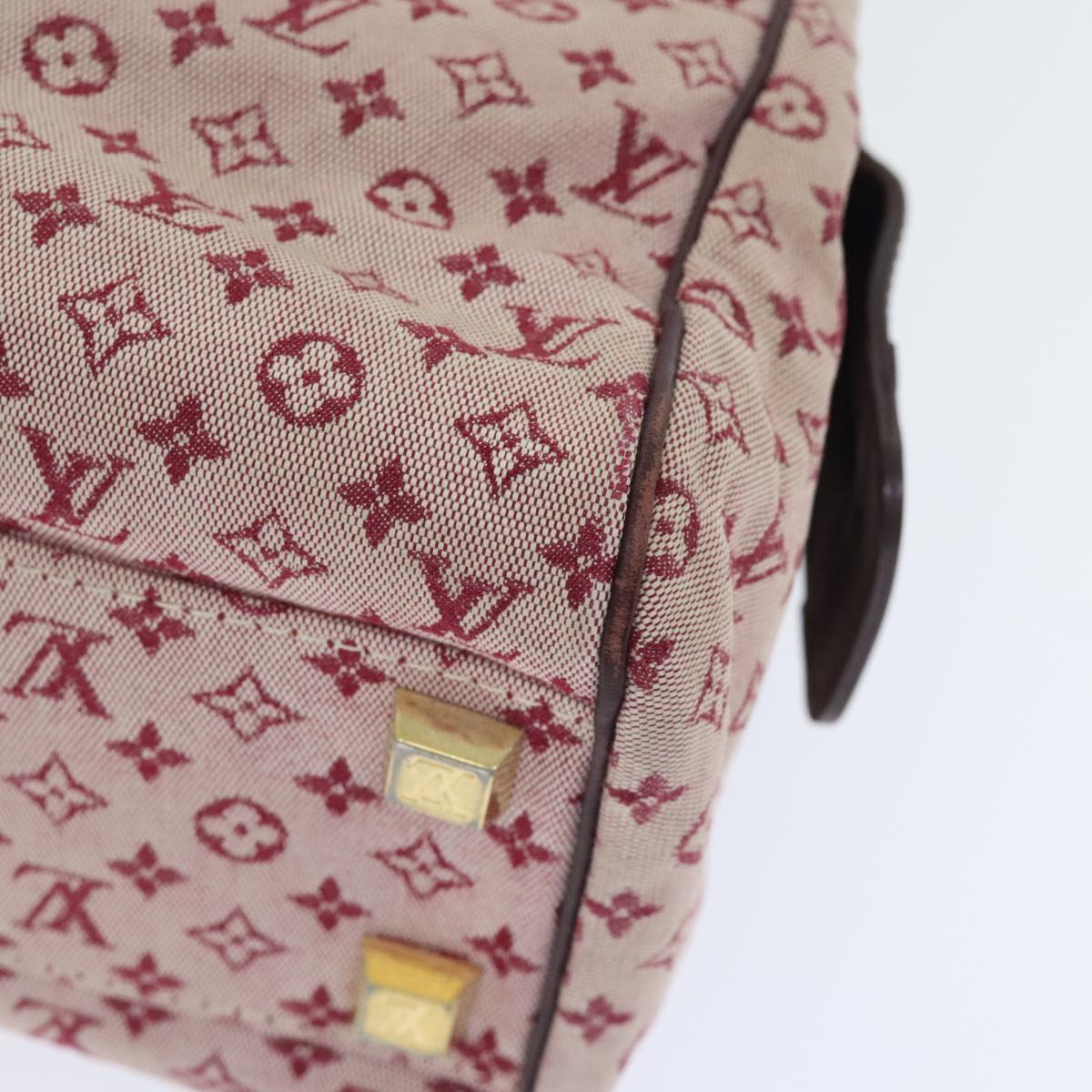 LOUIS VUITTON Monogram Mini Josephine PM Hand Bag Red M92216 LV Auth 91076