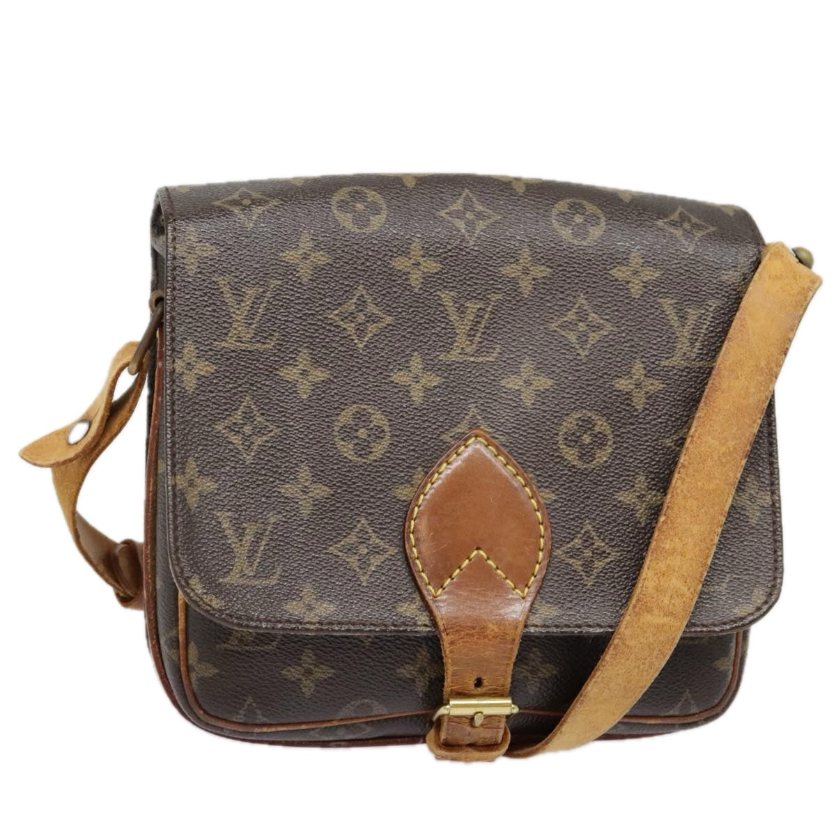 LOUIS VUITTON Monogram Cartouchiere MM Shoulder Bag M51253 LV Auth 91089