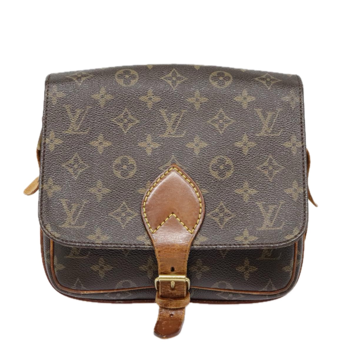 LOUIS VUITTON Monogram Cartouchiere MM Shoulder Bag M51253 LV Auth 91089