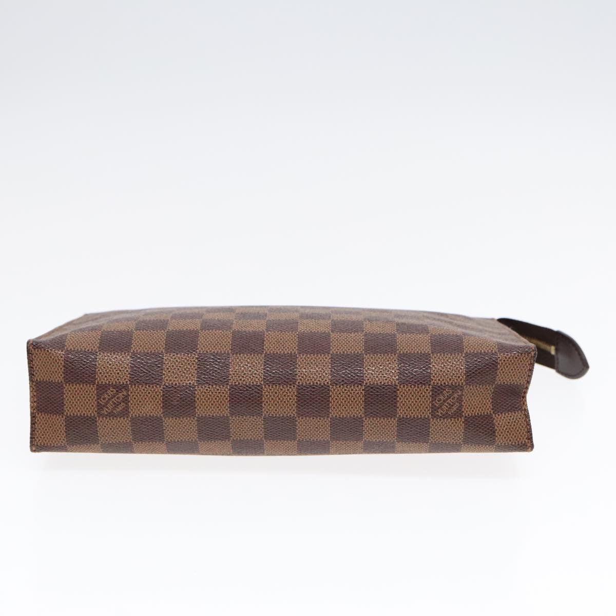 LOUIS VUITTON Damier Ebene Poche Toilette 26 Pouch N47543 LV Auth 91094