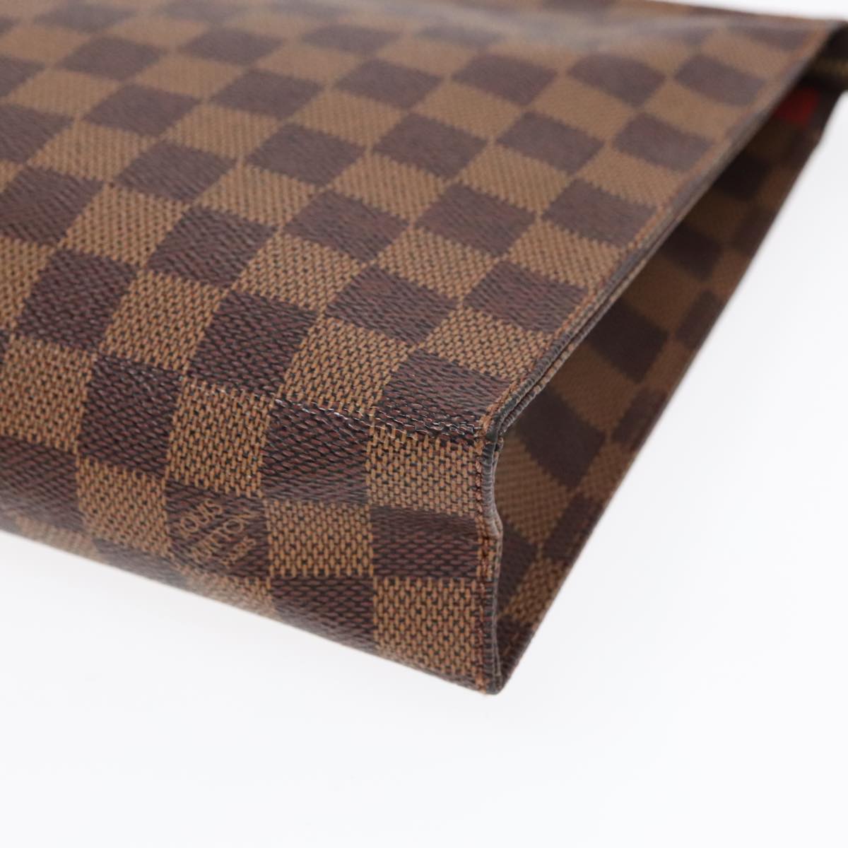 LOUIS VUITTON Damier Ebene Poche Toilette 26 Pouch N47543 LV Auth 91094