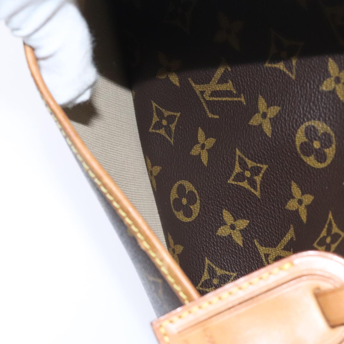 LOUIS VUITTON Monogram Deauville Hand Bag M47270 LV Auth 91096