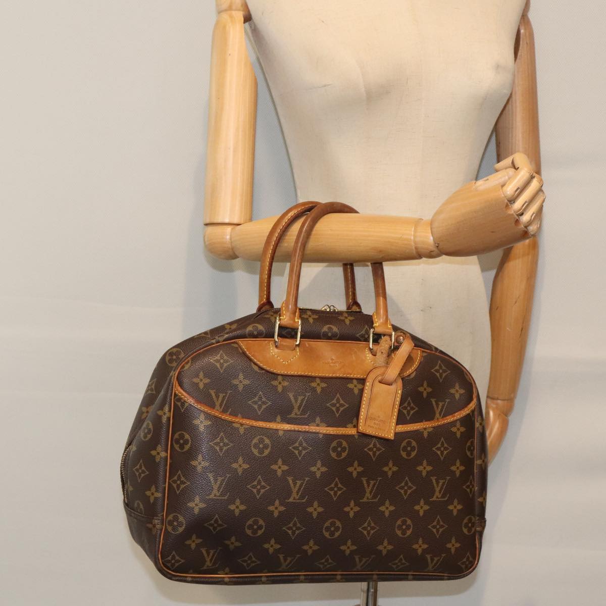 LOUIS VUITTON Monogram Deauville Hand Bag M47270 LV Auth 91096