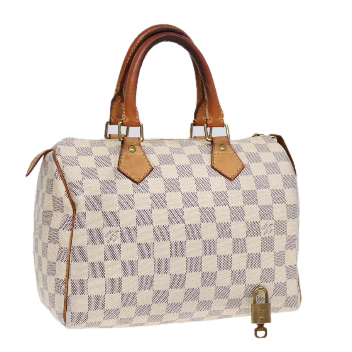 LOUIS VUITTON Damier Azur Speedy 25 Hand Bag N41534 LV Auth 91099