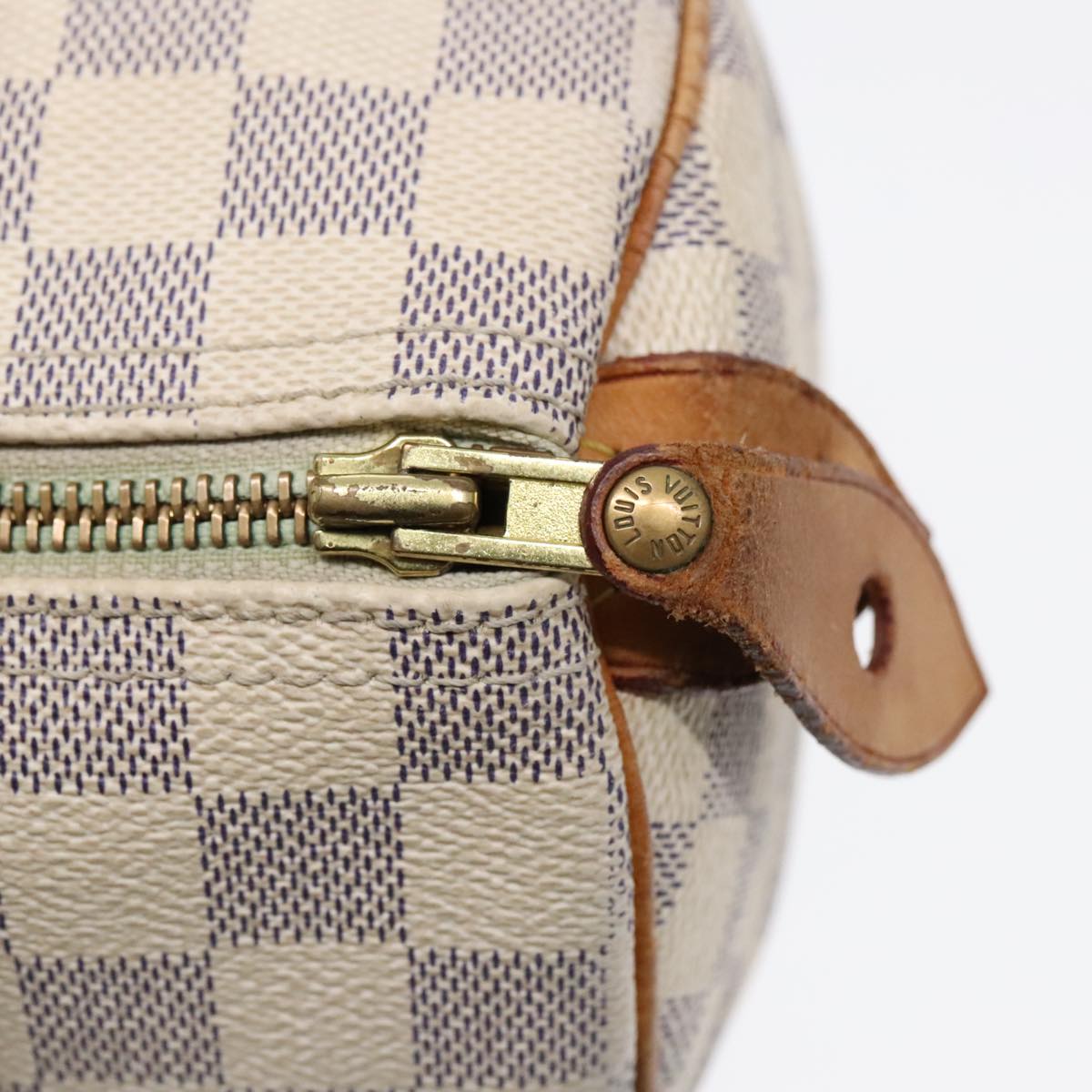 LOUIS VUITTON Damier Azur Speedy 25 Hand Bag N41534 LV Auth 91099