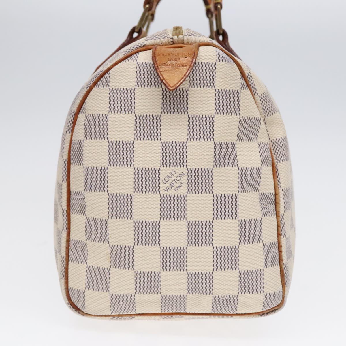 LOUIS VUITTON Damier Azur Speedy 25 Hand Bag N41534 LV Auth 91099