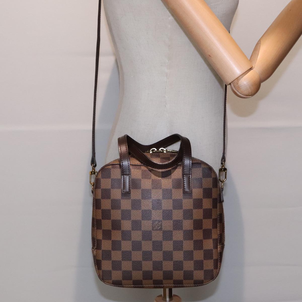 LOUIS VUITTON Damier Ebene Spontini Hand Bag SP Order N48021 LV Auth 91113A