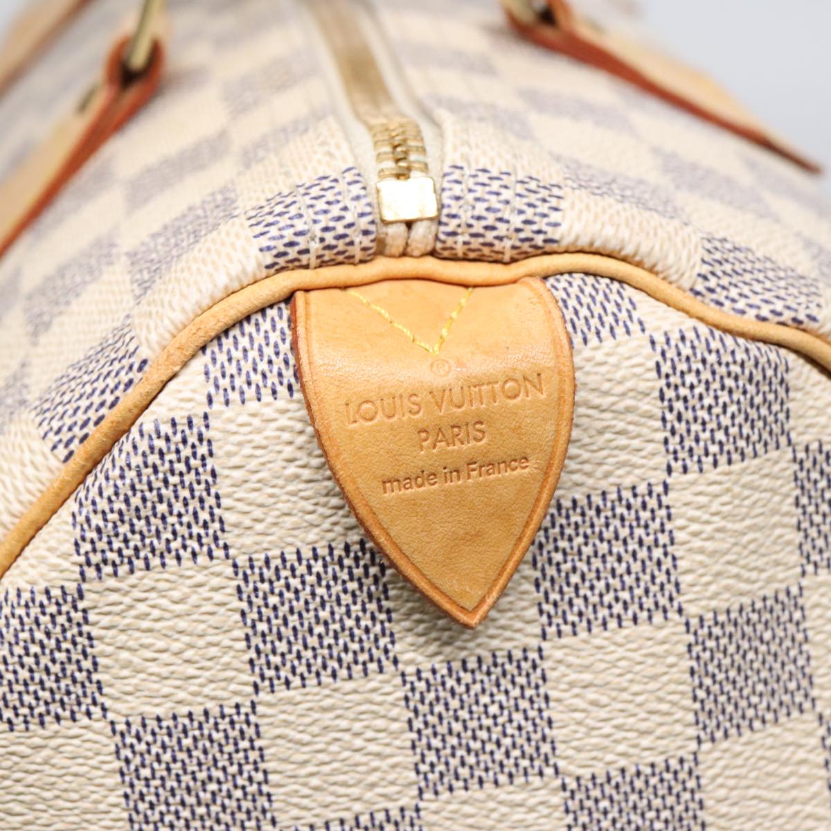 LOUIS VUITTON Damier Azur Speedy 30 Hand Bag N41533 LV Auth 91120