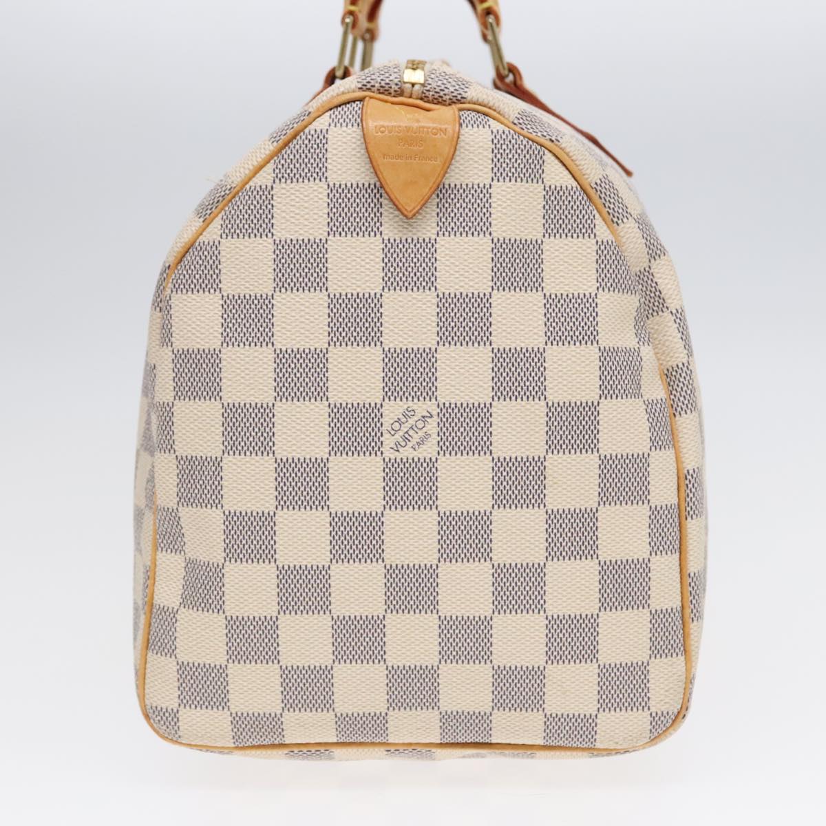 LOUIS VUITTON Damier Azur Speedy 30 Hand Bag N41533 LV Auth 91120