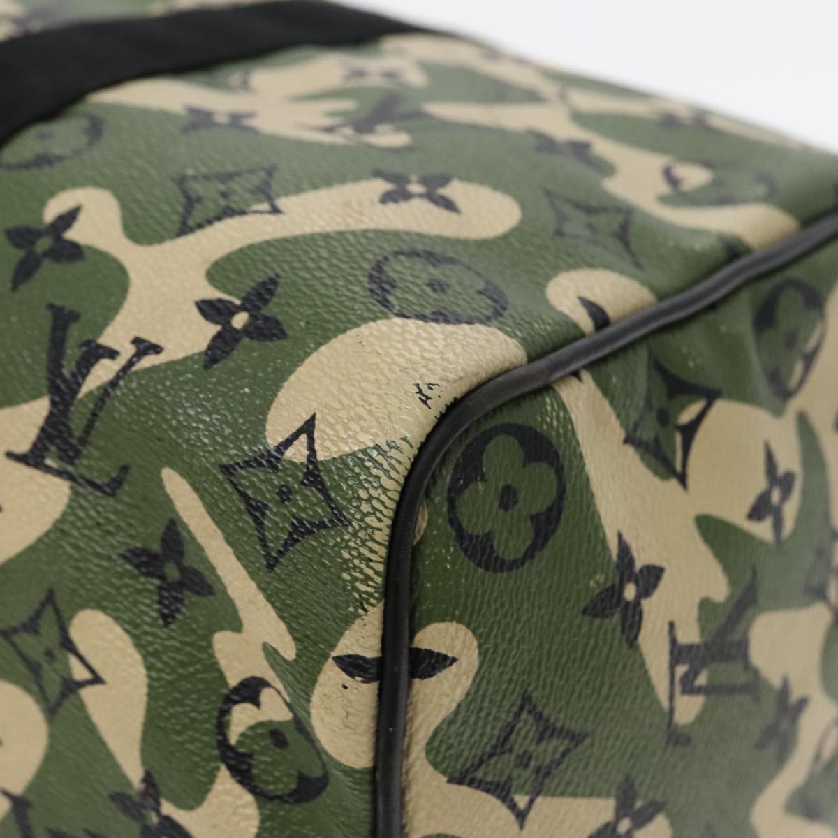 LOUIS VUITTON Camouflage Takashi Murakami Speedy 35 Hand Bag M95773 Auth 91130A