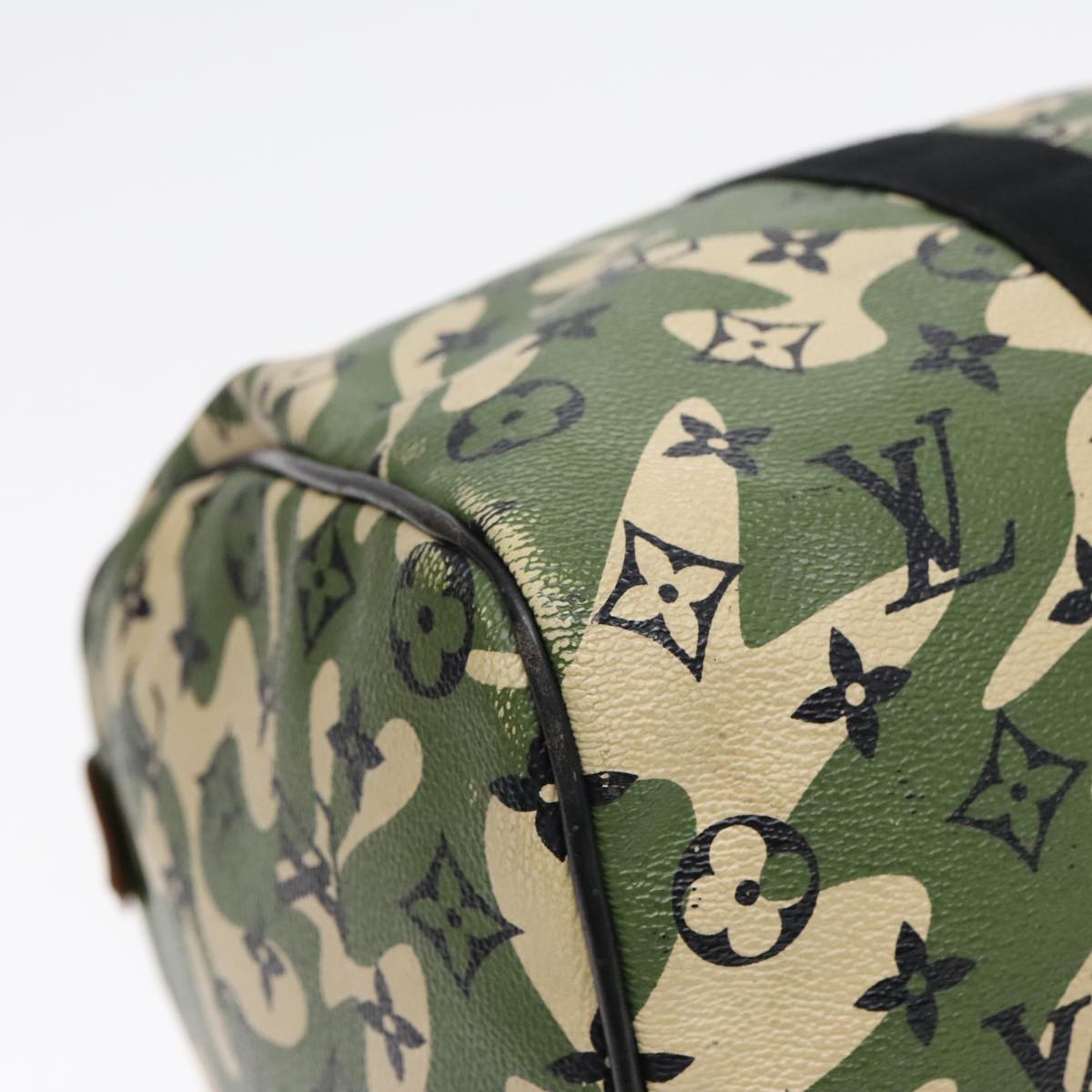 LOUIS VUITTON Camouflage Takashi Murakami Speedy 35 Hand Bag M95773 Auth 91130A