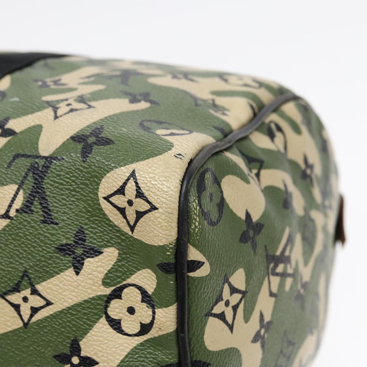 LOUIS VUITTON Camouflage Takashi Murakami Speedy 35 Hand Bag M95773 Auth 91130A