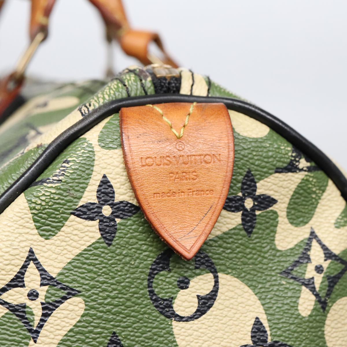 LOUIS VUITTON Camouflage Takashi Murakami Speedy 35 Hand Bag M95773 Auth 91130A