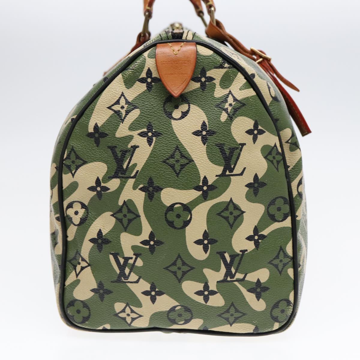 LOUIS VUITTON Camouflage Takashi Murakami Speedy 35 Hand Bag M95773 Auth 91130A