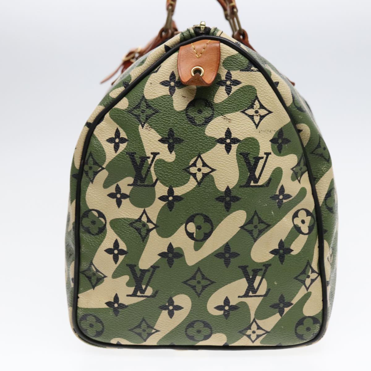 LOUIS VUITTON Camouflage Takashi Murakami Speedy 35 Hand Bag M95773 Auth 91130A