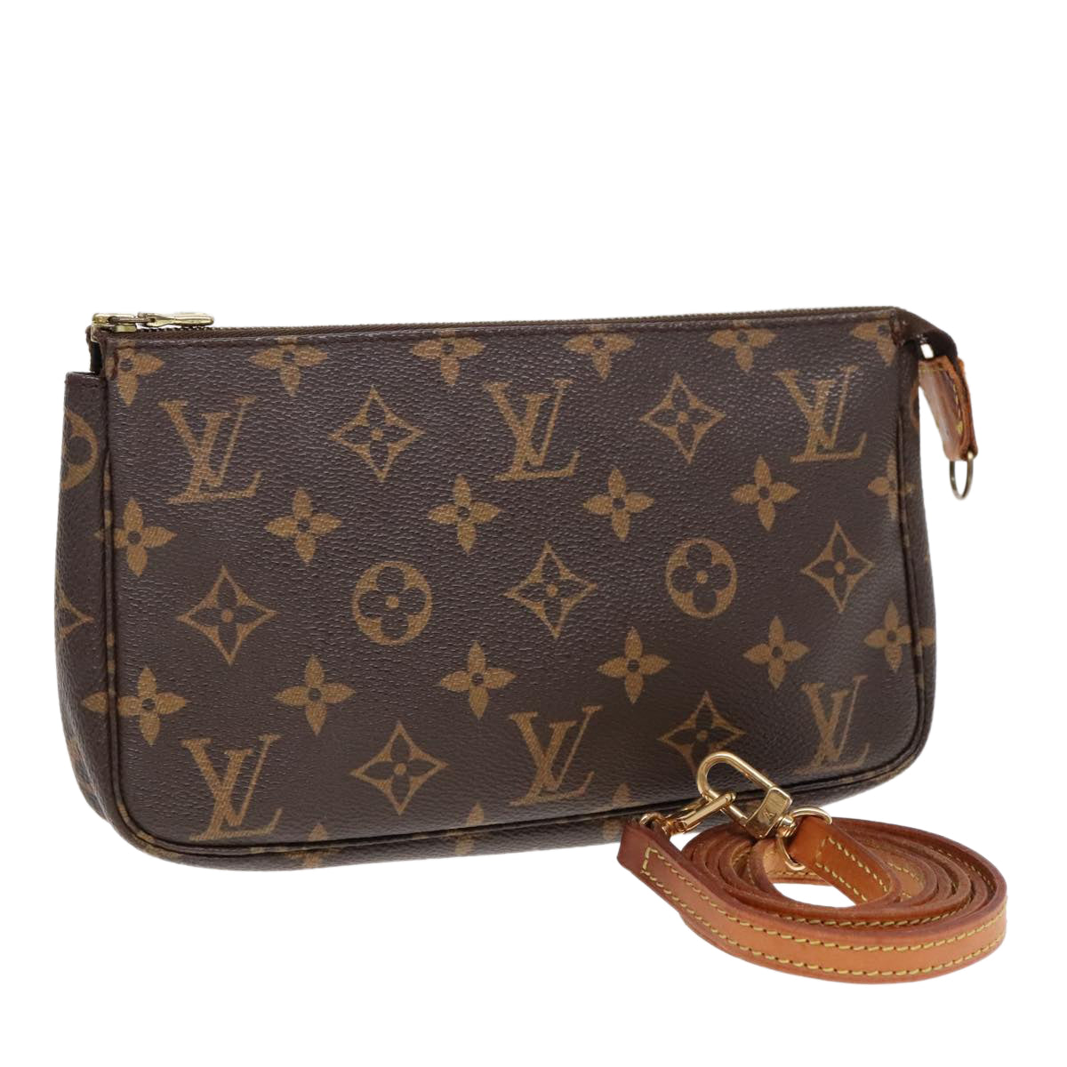 LOUIS VUITTON Monogram Pochette Accessoires Pouch M51980 LV Auth 91149