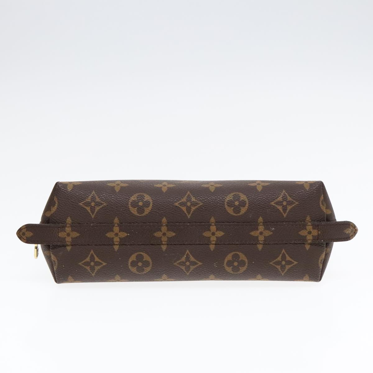 LOUIS VUITTON Monogram Trousse Demi Ronde Cosmetic Pouch M47520 LV Auth 91150