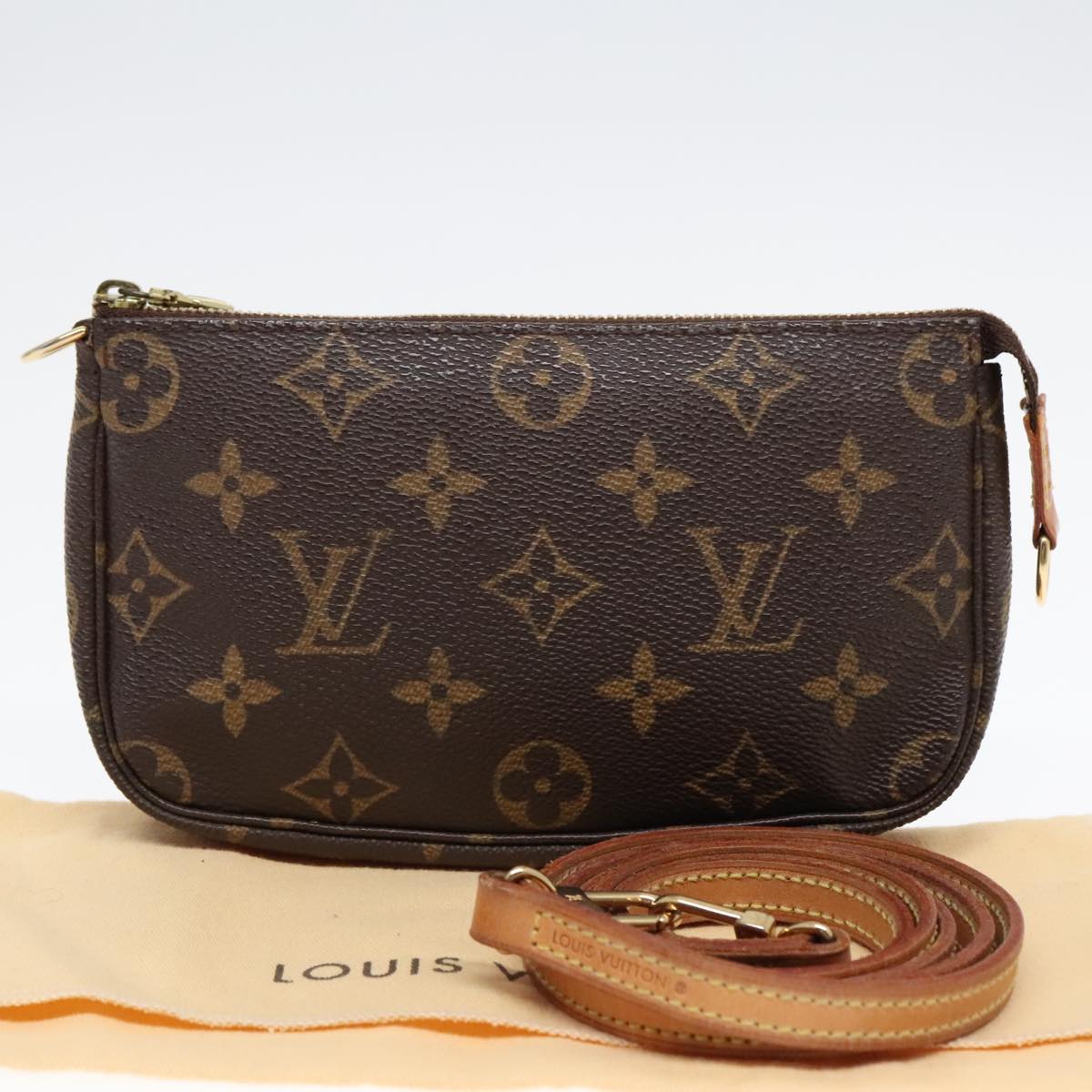 LOUIS VUITTON Monogram Mini Pochette Accessoires Pouch M58009 LV Auth 91154