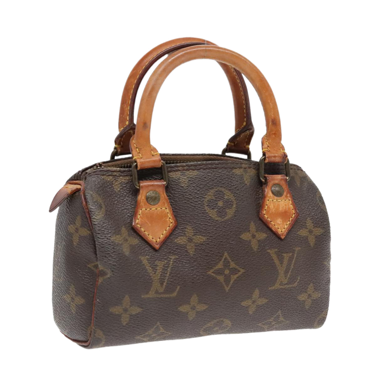 LOUIS VUITTON Monogram Mini Speedy Hand Bag M41534 LV Auth 91161