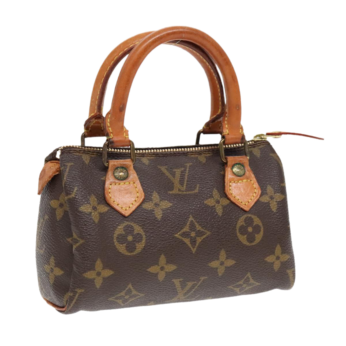 LOUIS VUITTON Monogram Mini Speedy Hand Bag M41534 LV Auth 91165