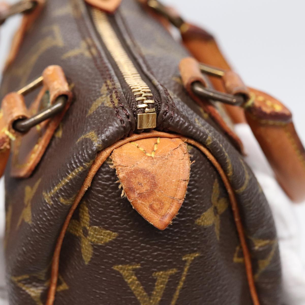 LOUIS VUITTON Monogram Mini Speedy Hand Bag M41534 LV Auth 91165