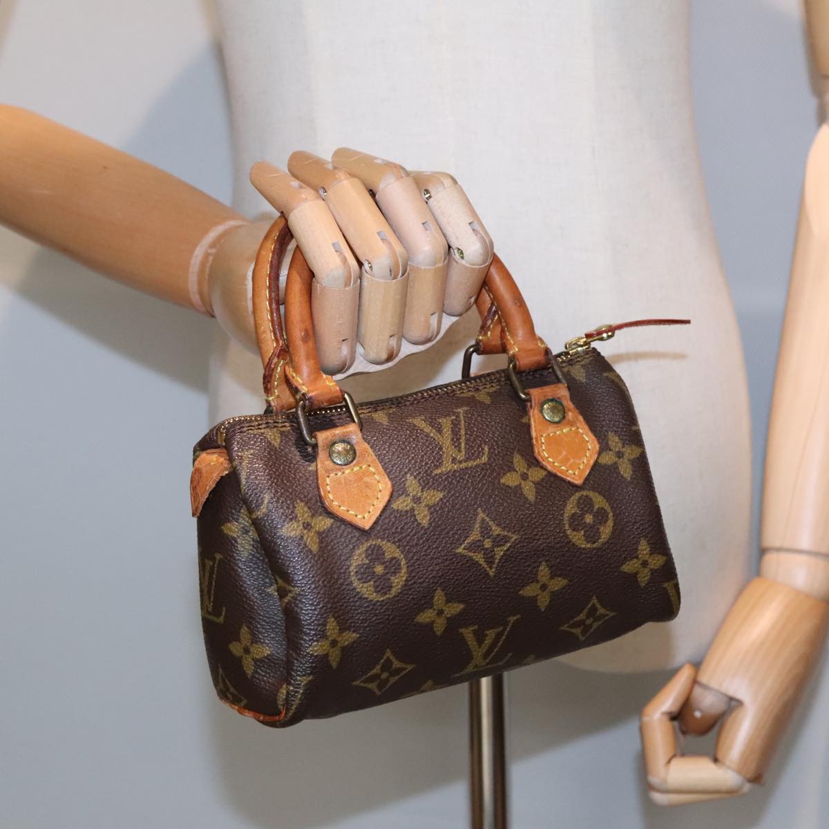 LOUIS VUITTON Monogram Mini Speedy Hand Bag M41534 LV Auth 91165